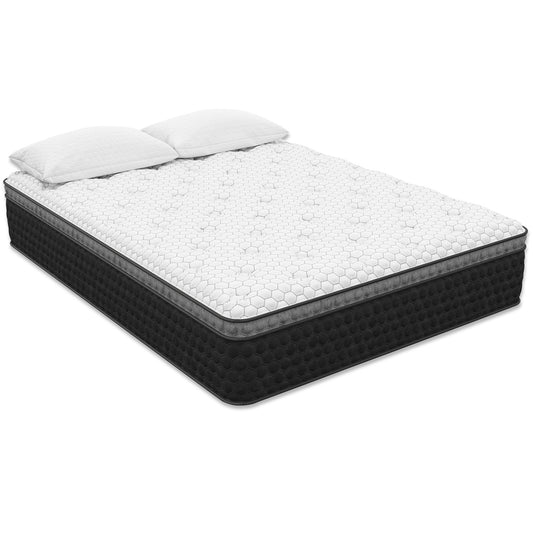 Lux Copper Cool Hybrid Euro-Top 14" - Medium Feel - White - detail view 2