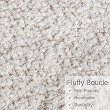 Verdal Contemporary Sofa in Off-White Boucle