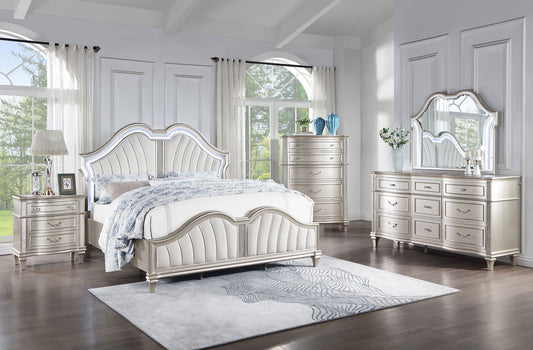 Evangeline Collection Queen Size Glam Bed