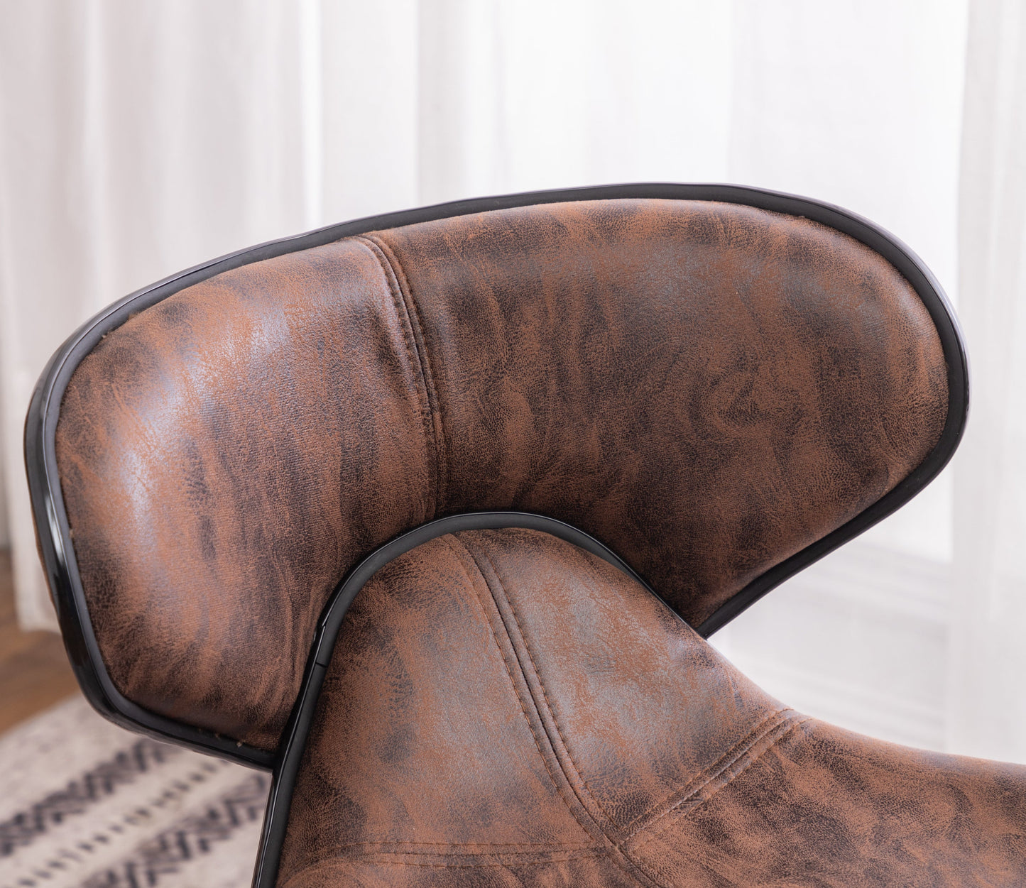 Masaccio Weathered Airlift Adjustable Bar Stools Set of 2 Brown