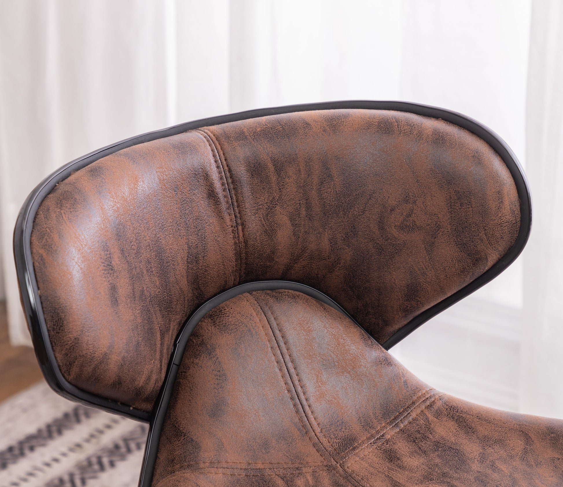 Masaccio Weathered Airlift Adjustable Bar Stools Set of 2 Brown