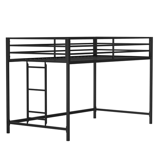 Adam Sturdy Junior Twin Loft Bunk Bed Metal Black for Kids and Adult - primary color shot