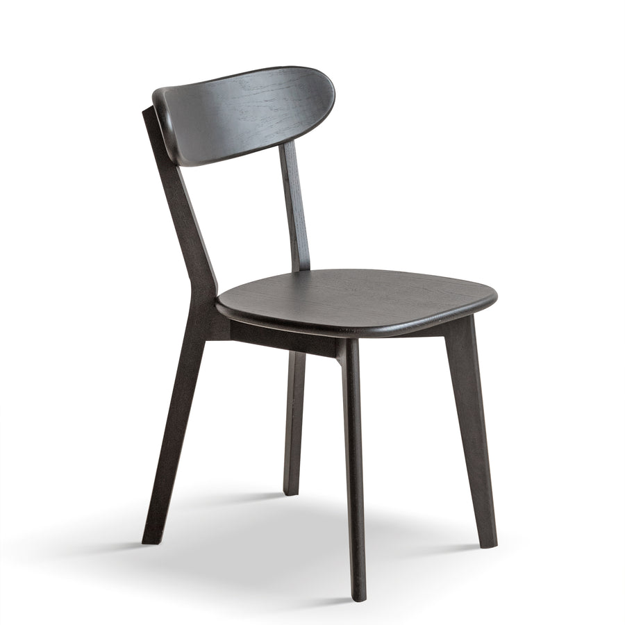 (black) Dining Chair Wooden FAS Grade Oak Wood Made in North America 100% Dirt-Free Wood Chair Solid Chair Table Chair Wooden Living - primary color shot