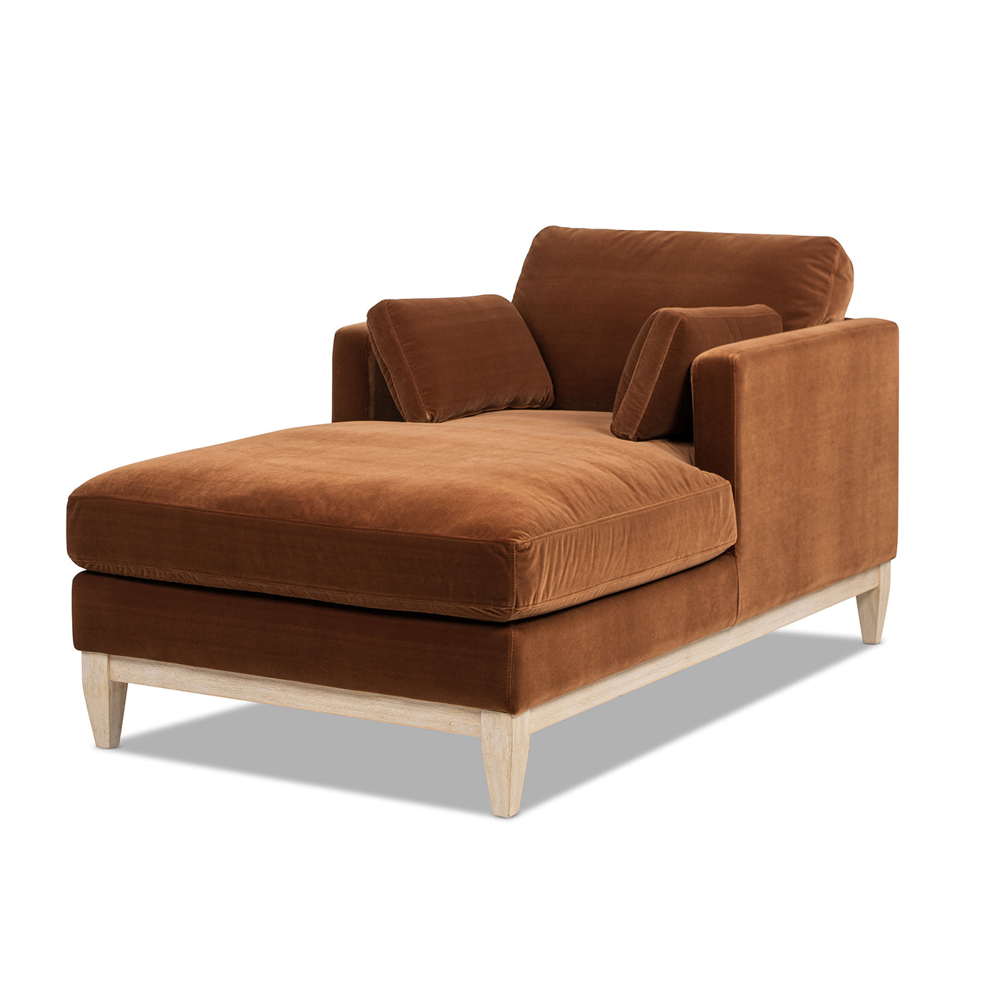 Knox 65' Modern Farmhouse Chaise Lounge Chair - Orange - detail view 4