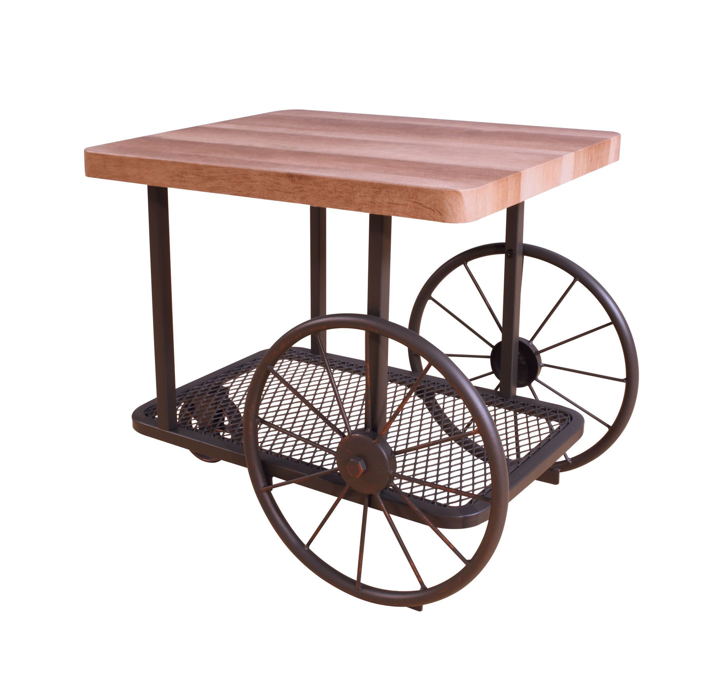 Francie Oak & Antique Gray Finish End Table