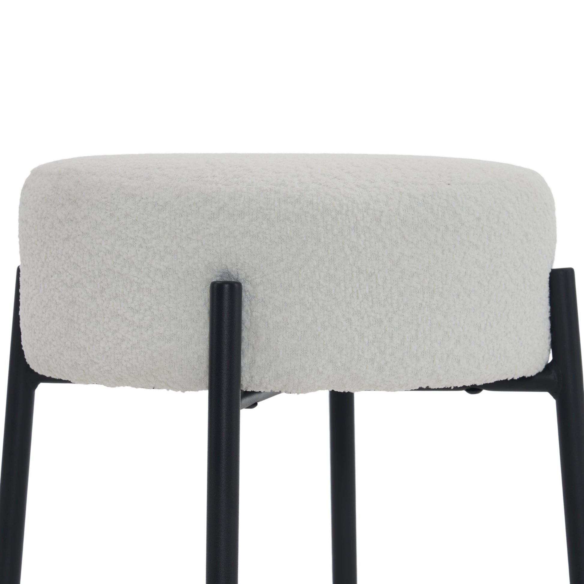 Wrenley 30" Modern Bar Stools Set of 2 Beige & Black