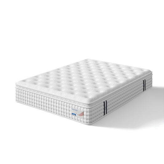 12 Inch Queen Hybrid Mattress – Memory Foam & Pocket Spring Bed – Medium Firm Comfort, Spine Support, Quiet & Breathable