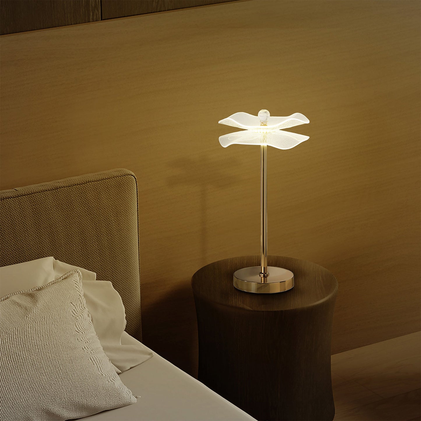 Led Acrylic Copper Gold Luminaire Table Lamp