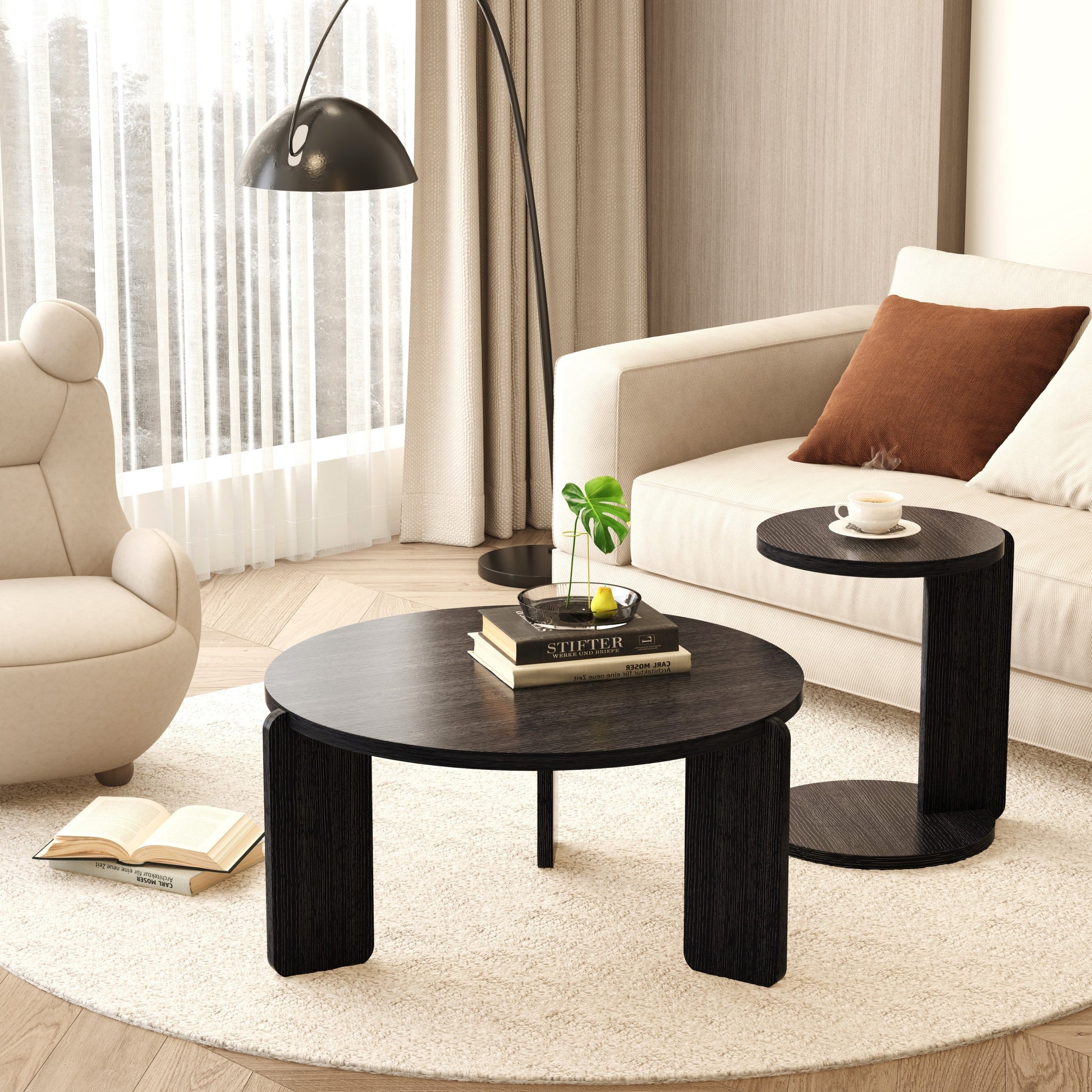 Black Nesting Tables with Black Legs - detail view 7