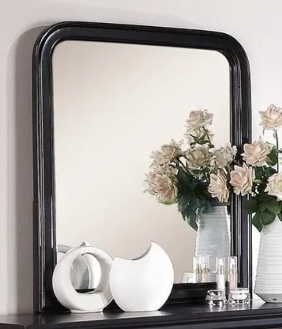 Poundex Contemporary Classic Design Black Mirror - F4726