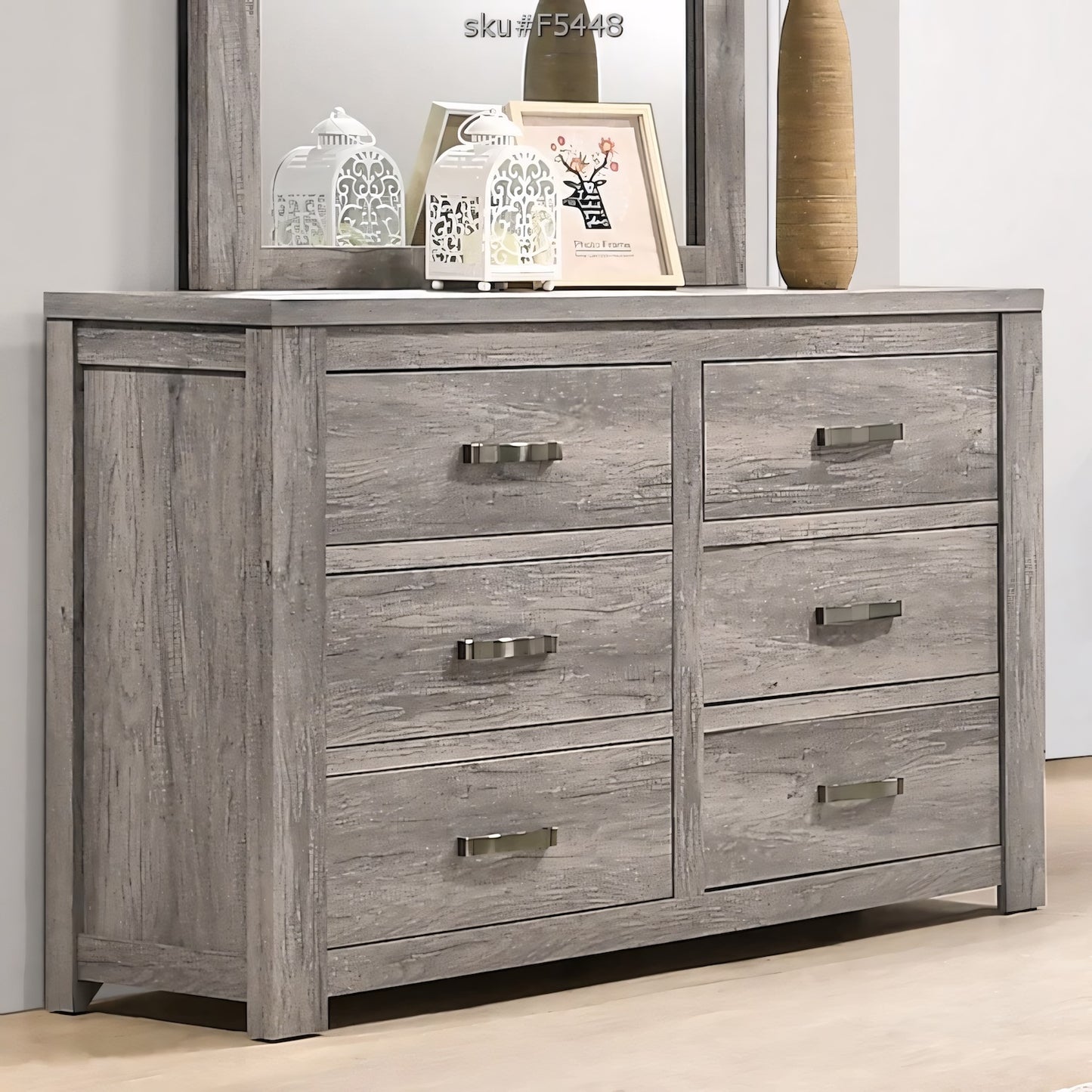 Axel Modern Minimalist Look 6 Drawer Dresser - F544