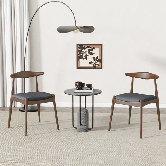 Carmine II Walnut & Charcoal Dining Chairs (Set of 2)