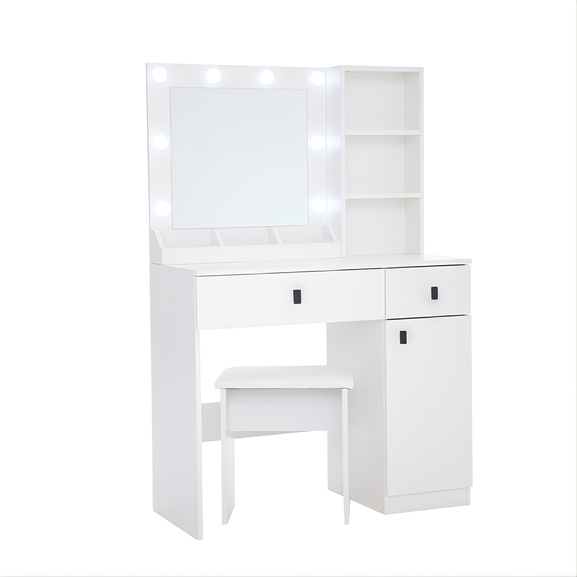 Mabel Contemporary White Vanity Set