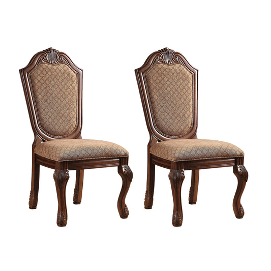 Upholstered Fabric Side Chairs – Cherry (Set of 2)