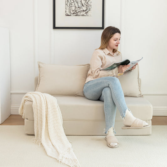 Folding Accent Chair - Beige/Tan/Taupe