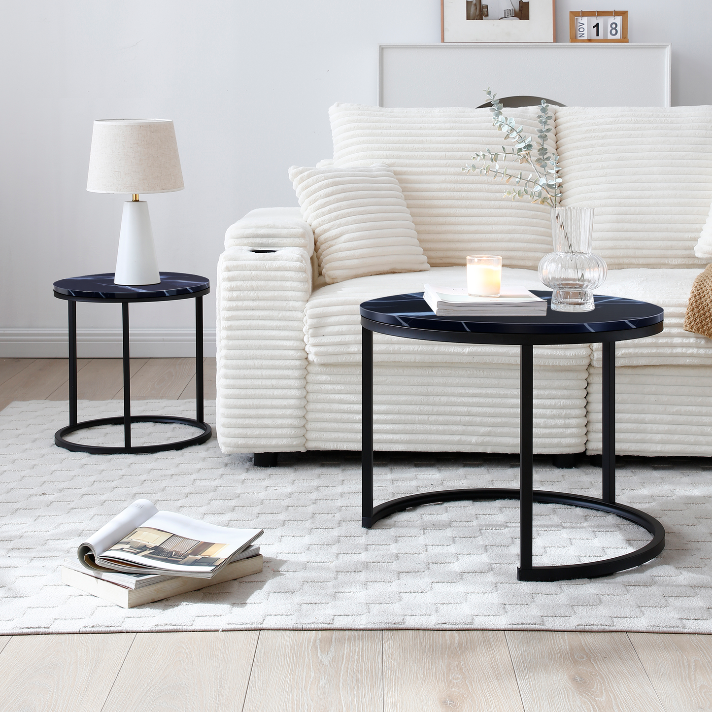 Black Nesting Tables with Black Legs - detail view 3