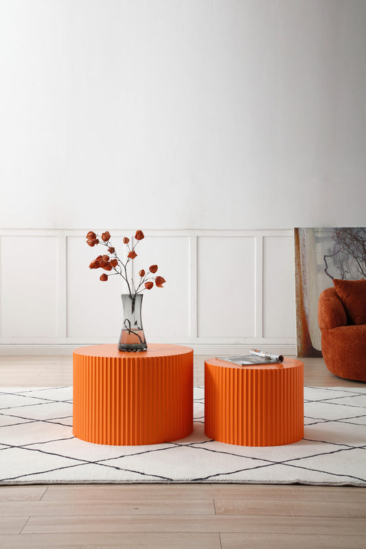 MDF Nesting Table Set of 2 - Orange - detail view 7