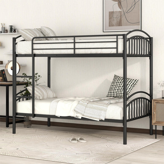 Doral Classic Metal Twin over Twin Bunk Bed, Black