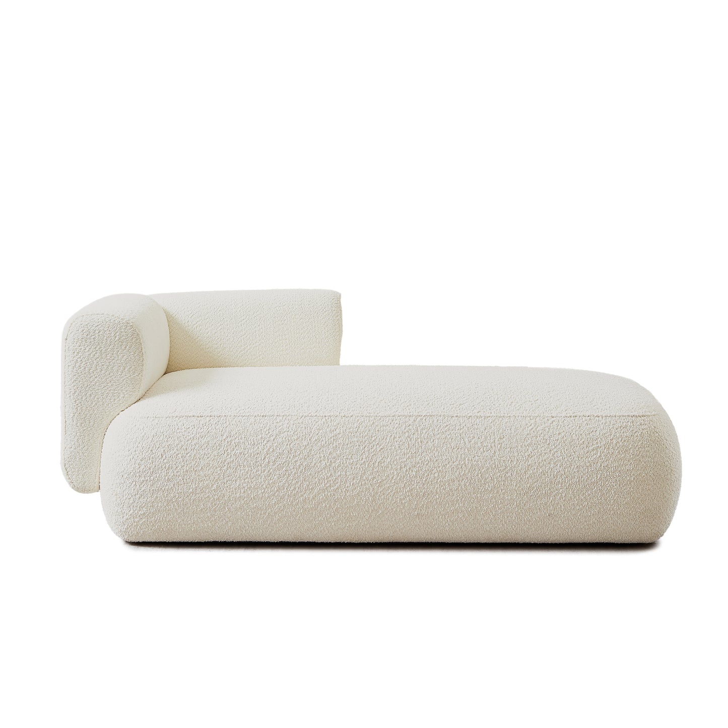 Upholstered Chaise Lounge - Cream - detail view 3