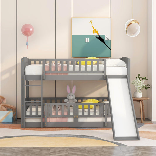 Bunk Bed with Slide - Grey - detail view 2