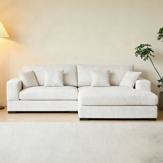 Mid Century Modern Sectional 3-Seater Sectional.polyester.suitable - BEIGE - primary color shot