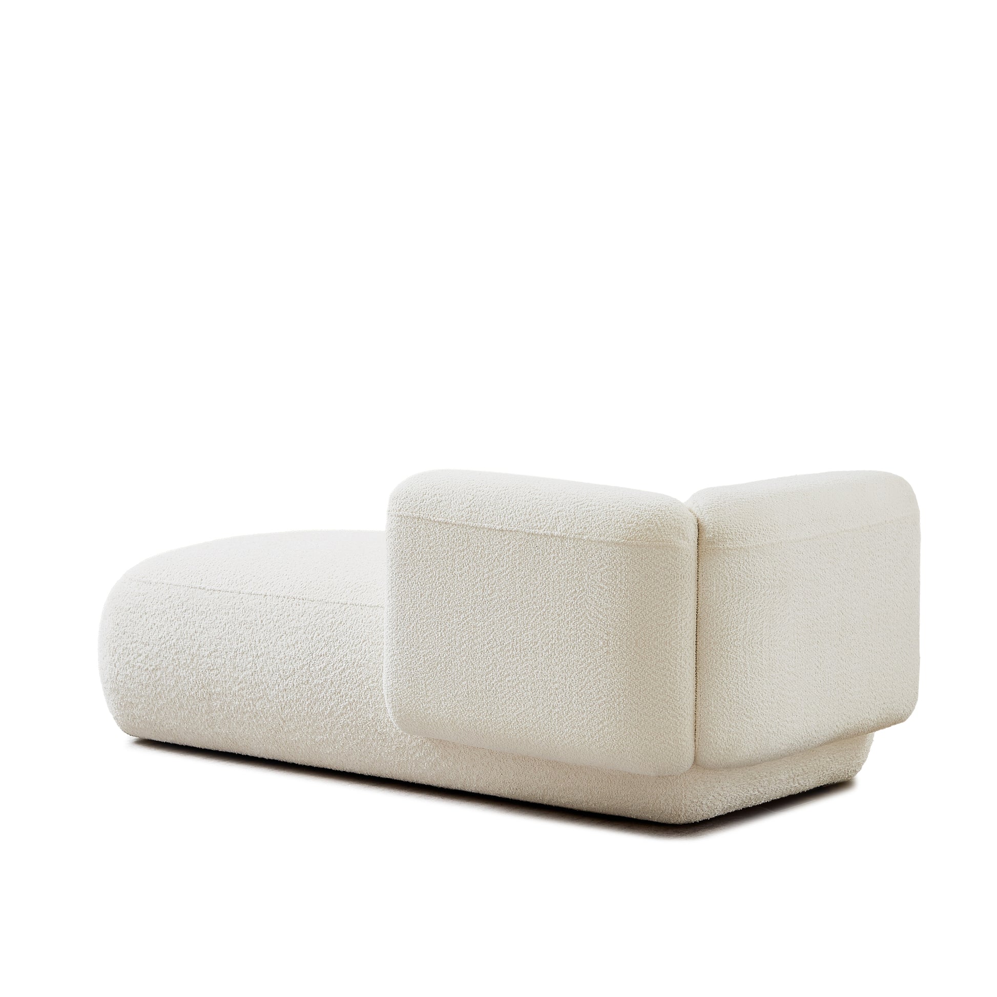 Upholstered Chaise Lounge - Cream - detail view 4