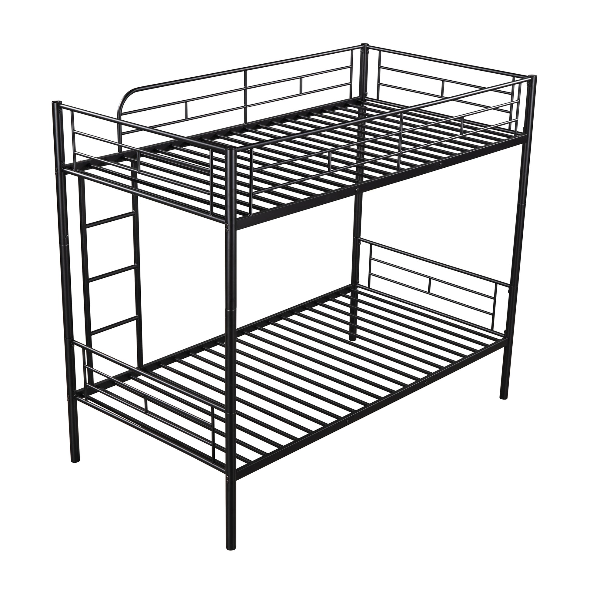 Henley Twin Over Twin Metal Bunk Bed, Black