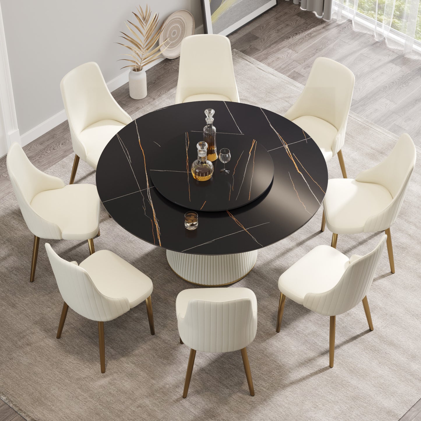 Caspian II Modern Sintered Stone Dining Table