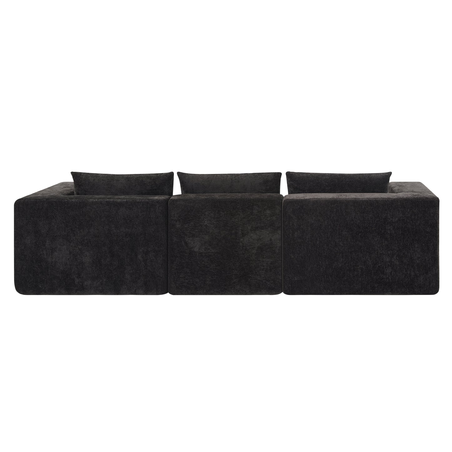 107' Compressed Sectional Sofas(Black) - detail view 5
