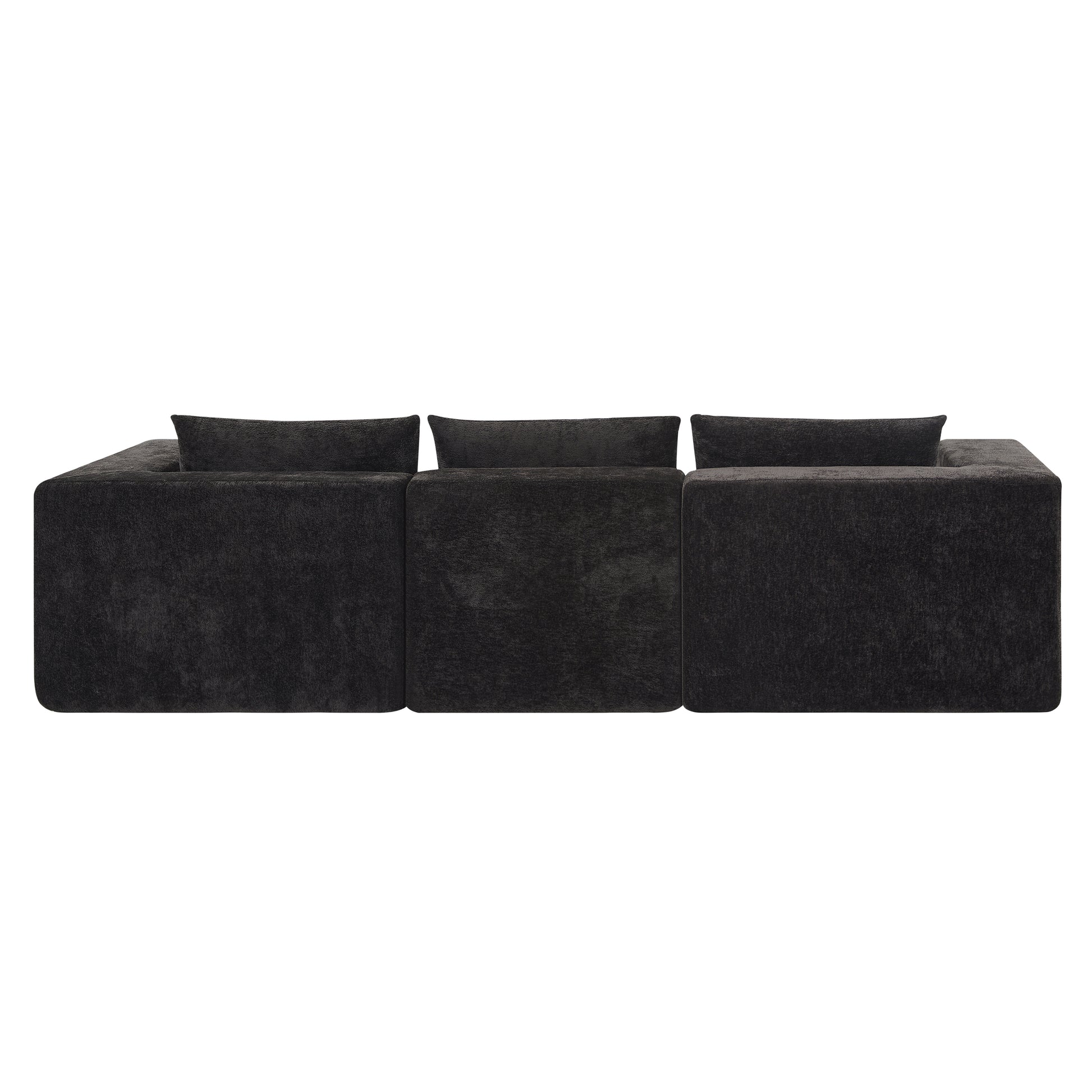 107' Compressed Sectional Sofas(Black) - detail view 5