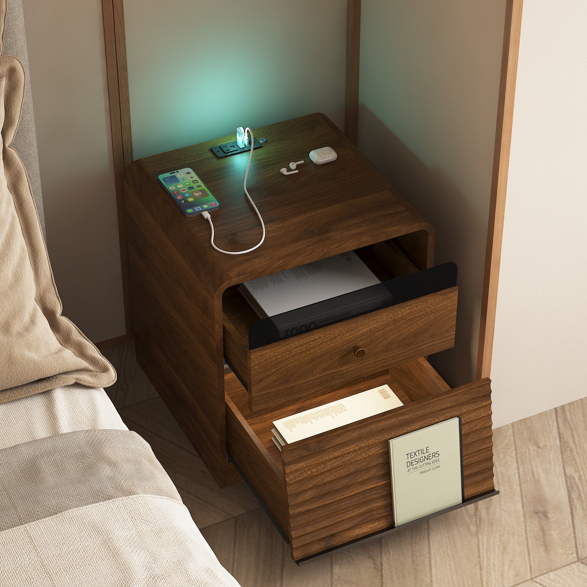 Nightstand with Charging Station - detail view 5