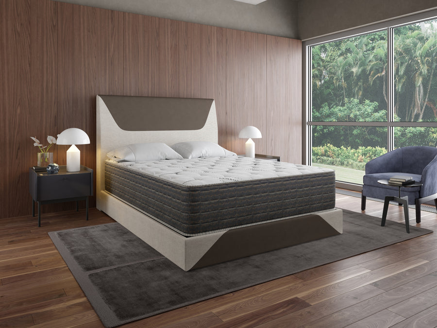13.5" Dream Flex Two Sided Plush King Mattress - White+gray - primary color shot