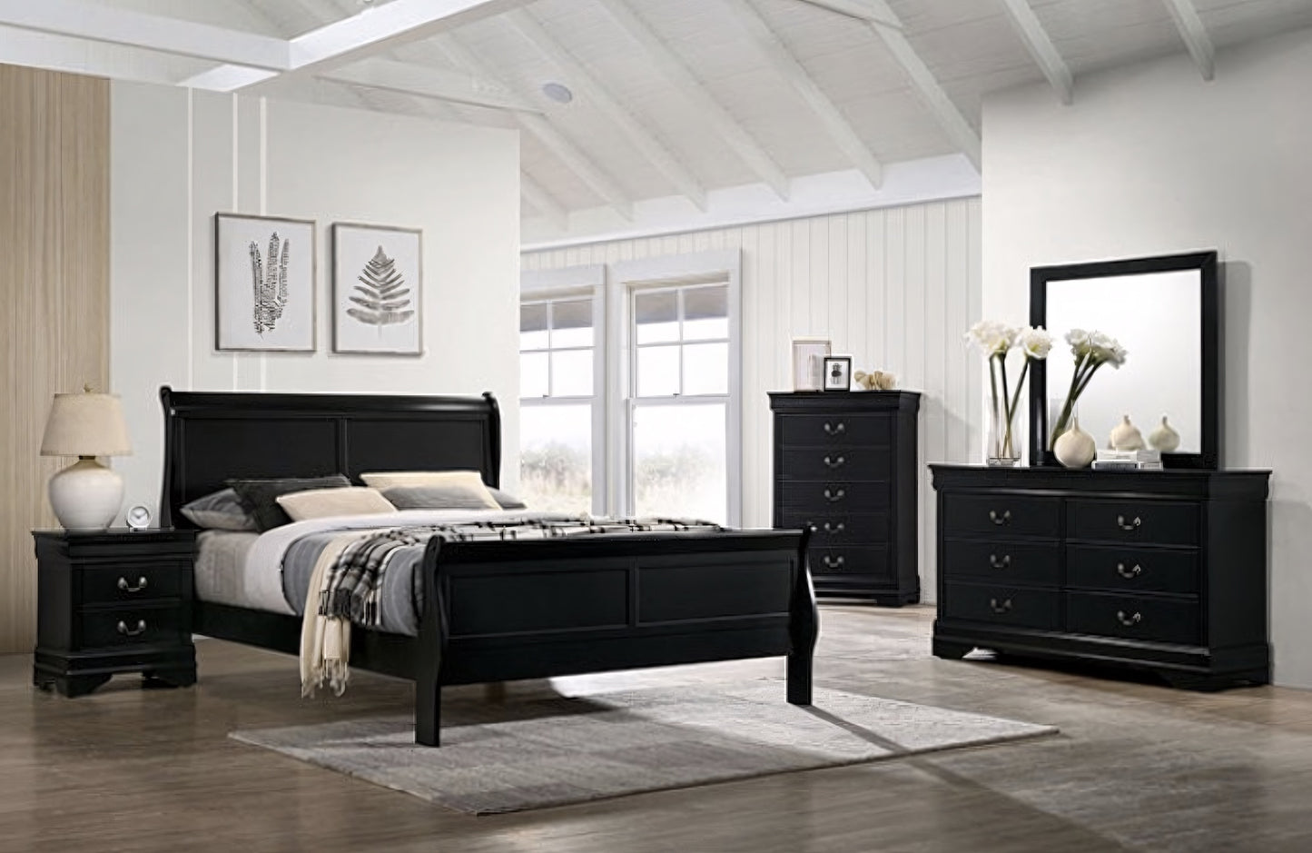 Fairhaven Twin Size Sleigh Bedroom Set