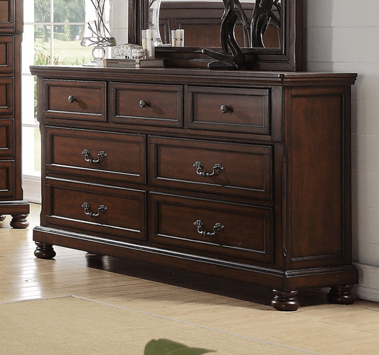 Forney Traditional King Storage Bed - Brown Cherry