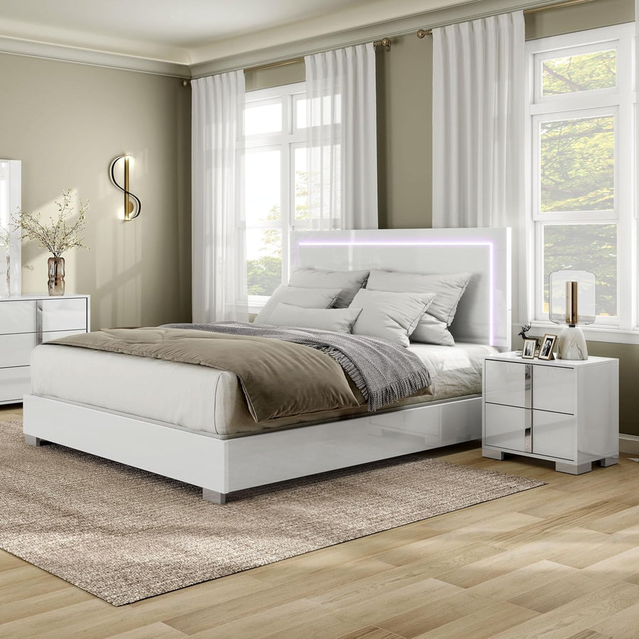 Sinistra 4-Piece King Bedroom Set - White
