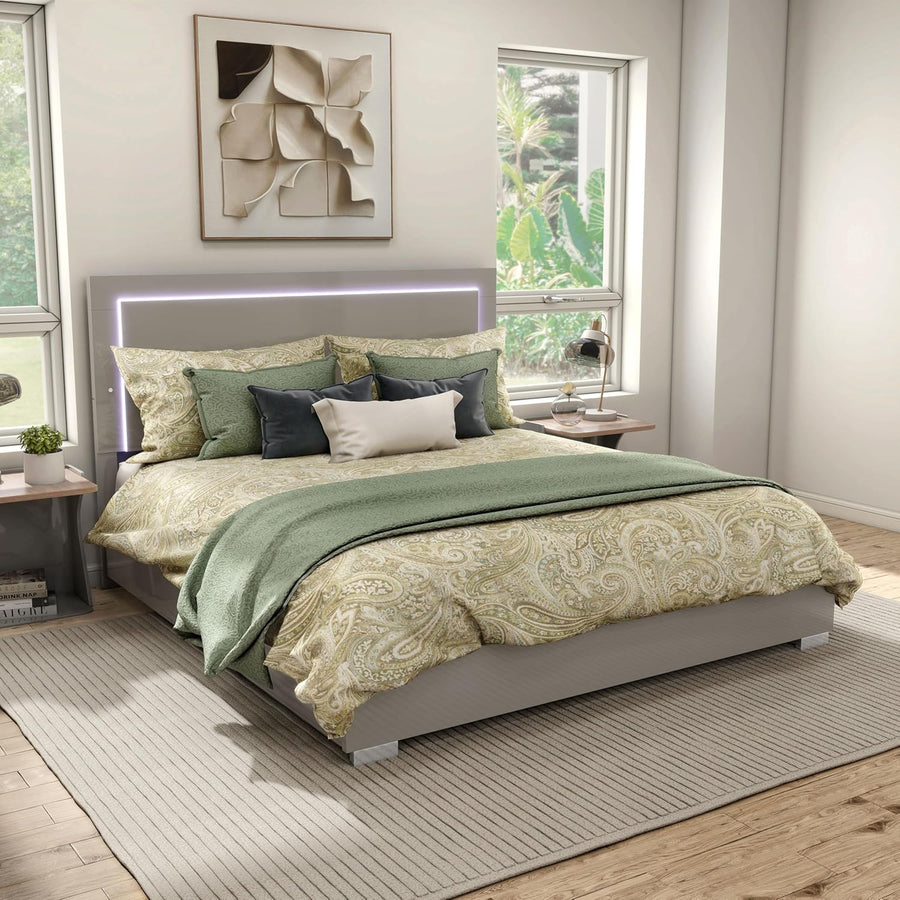 Sinistra 4-Piece King Bedroom Set - Light Taupe
