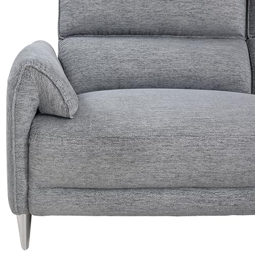 Brande Chenille Power Sectional; Right Chaise - Gray