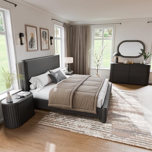 Hildesheim Modern Solid Wood 4-Drawer Chest - Black