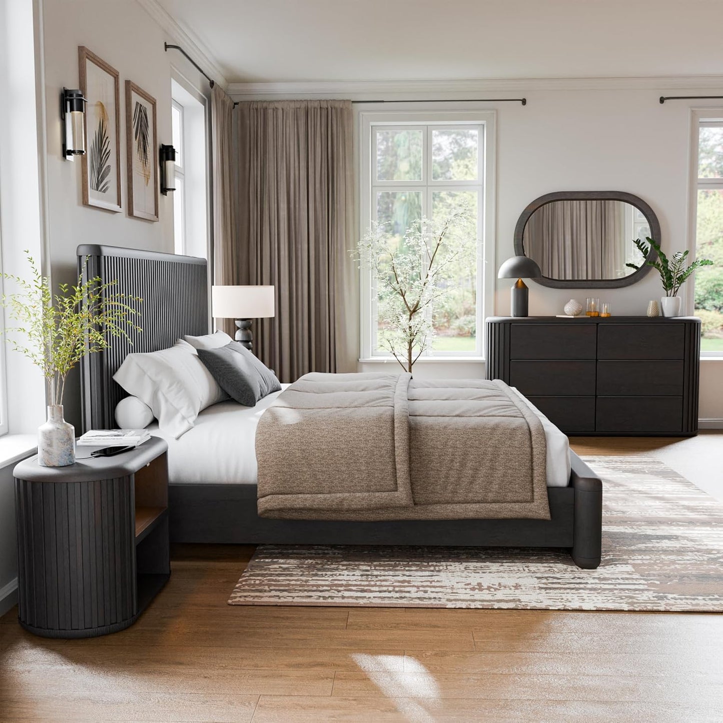 Hildesheim 4-Piece Modern Fluted King Bedroom Set