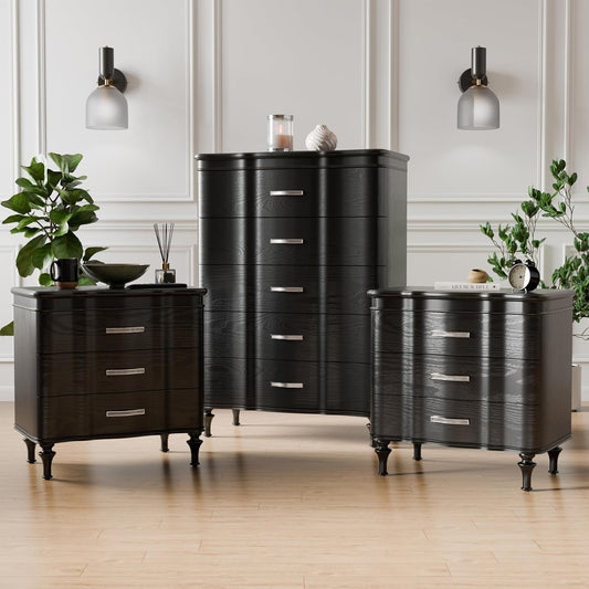 Melodi Parc Glam Chest w/ Turned Feet - Black