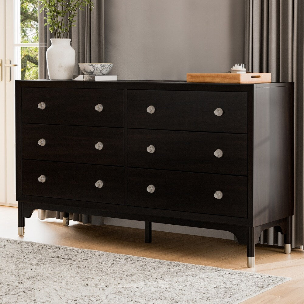 Torrance Mid-Century Modern Dresser, Black