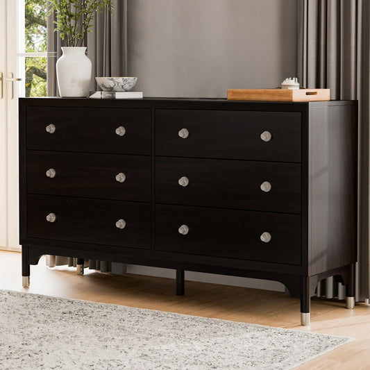 Torrance Mid-Century Modern Dresser, Black