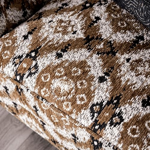 Viviani Transitional Beige Chenille Upholstered Sofa