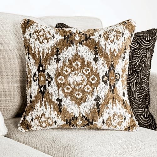 Viviani Transitional Beige Chenille Upholstered Sofa