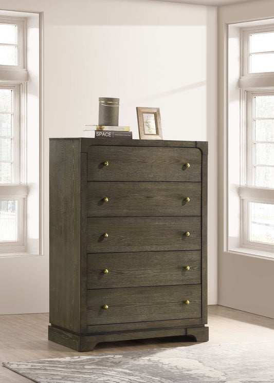 Gran Park 5-Drawer Chest, Dark Cocoa
