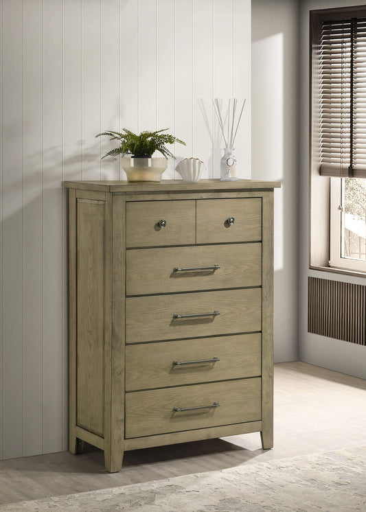 Hazlewood Vineyard Oak 5-Drawer Chest