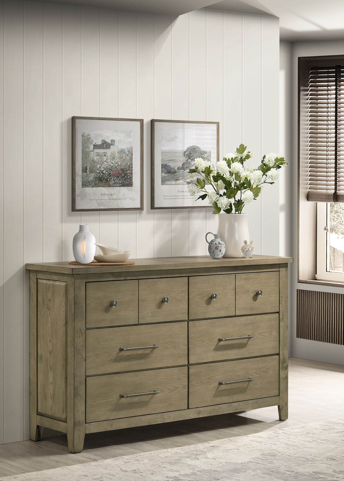 Hazlewood Vineyard Oak 6-Drawer Dresser