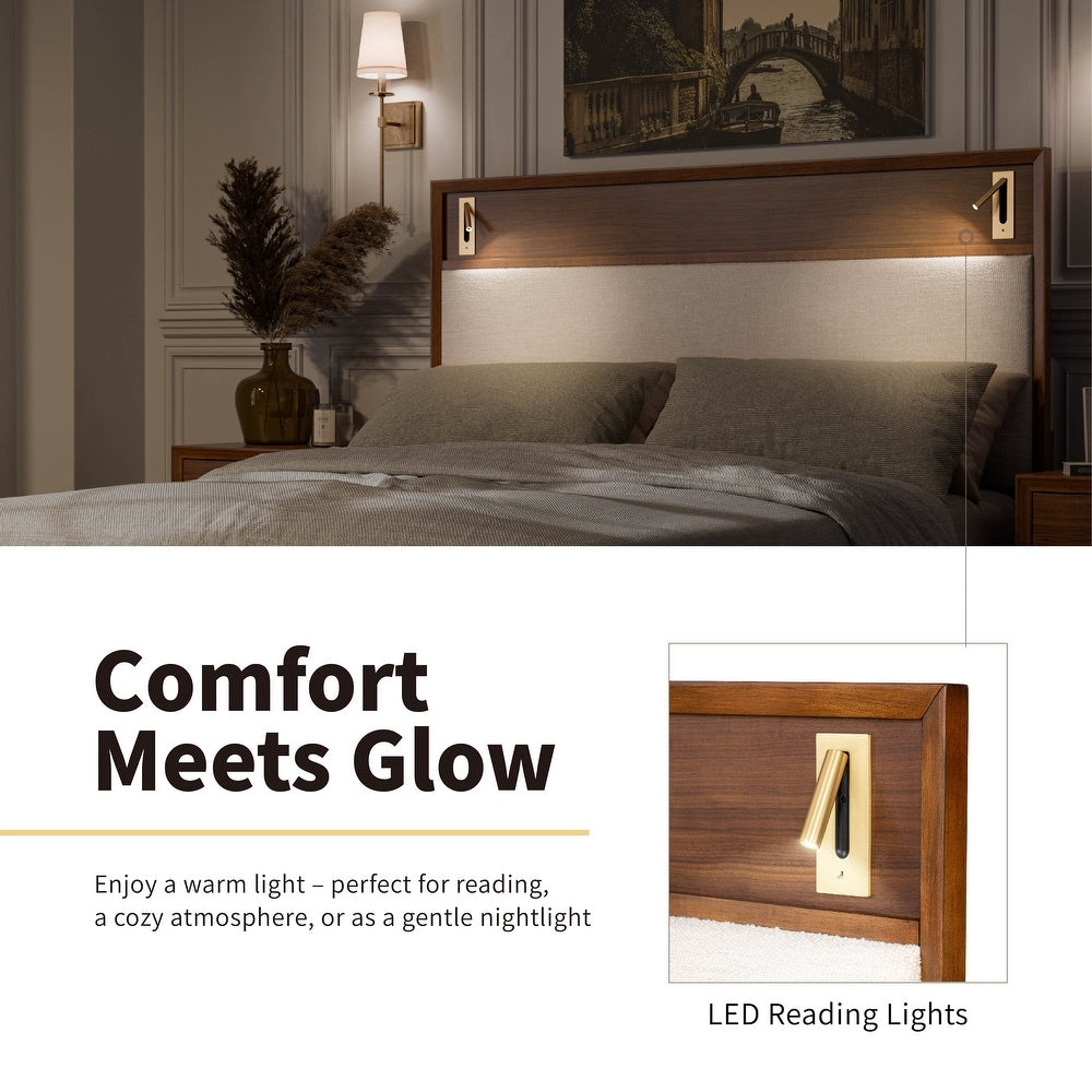 Hepburne Mid-Century Modern Queen Panel Bedroom Set