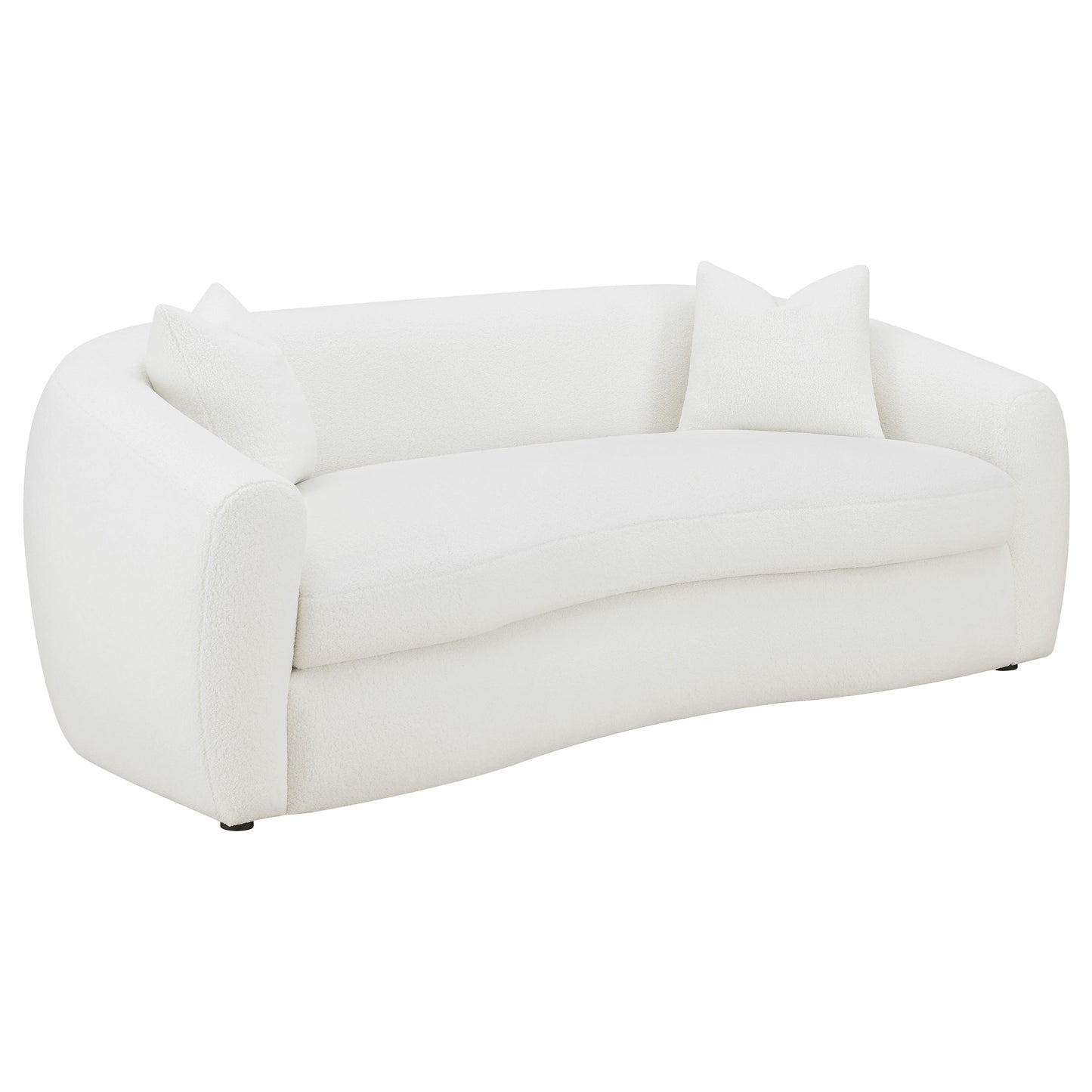 Isabella Contemporary Upholstered Sofa in Neutral Boucle