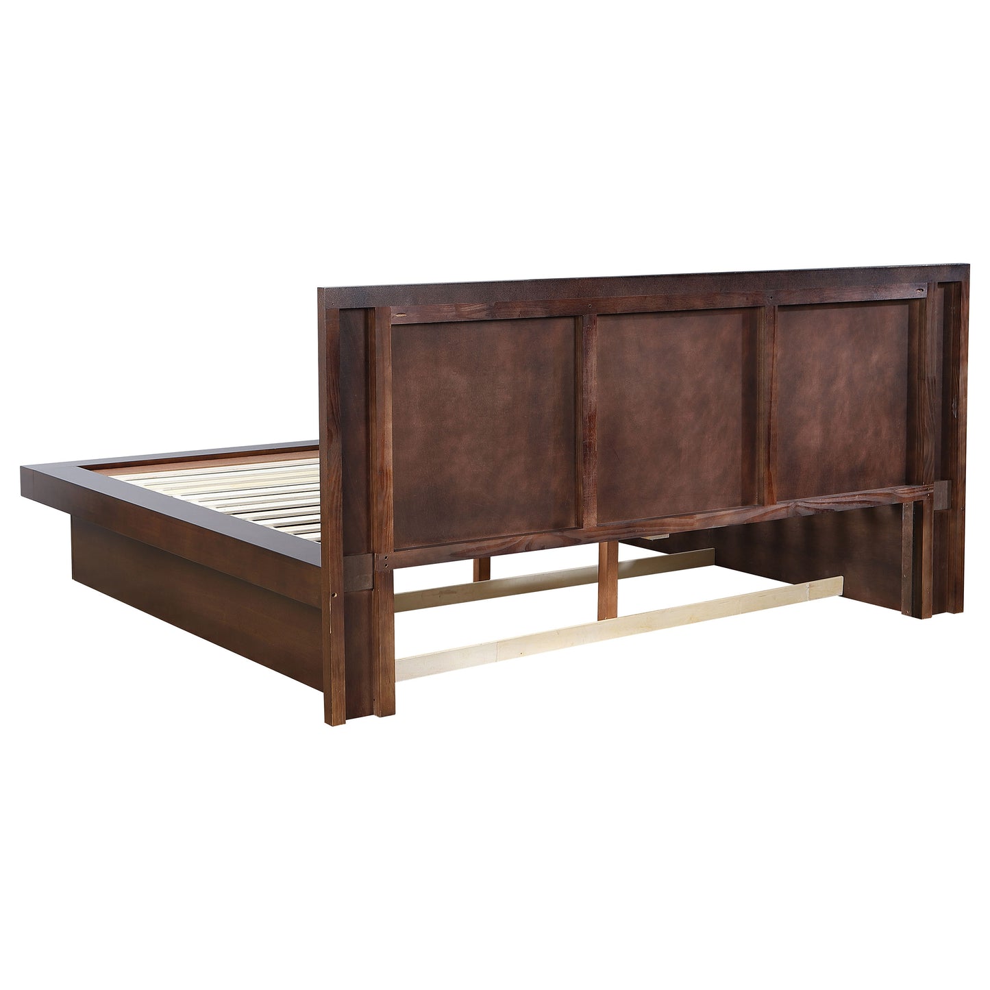 Jessica Modern Minimalist King Platform Bed - Cappuccino